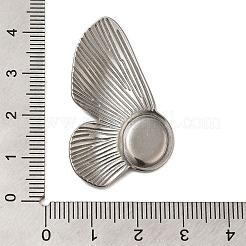 304 Stainless Steel Cabochon Tray Settings&nbsp;STAS-G344-12P
