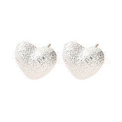 Brass Textured Stud Earrings&nbsp;EJEW-A143-02B-S