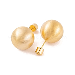 Round Ball Drawbench Brass Ear False Plugs for Women&nbsp;EJEW-G391-24A-G