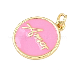 Brass Enamel Pendants&nbsp;KK-L251-02G-B05