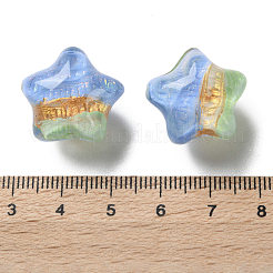Gradient Color Transparent Hand-drawed Acrylic Beads&nbsp;TACR-P012-01B-10