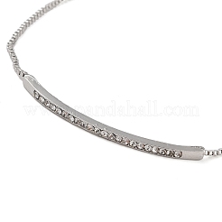 Alloy Crystal Rhinestone Box Chain Slider Bracelets&nbsp;BJEW-F469-01P