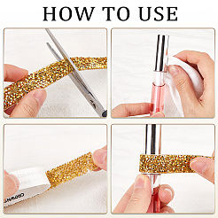 3 Yards Self-adhesion Resin Rhinesatone Hotfix Rhinestone&nbsp;DIY-SP0002-41A