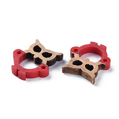 Opaque Resin & Walnut Wood Links Connectors&nbsp;RESI-T035-50