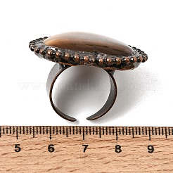 Natural Tiger Eye Cuff Open Rings&nbsp;GG-CBAB410-02E