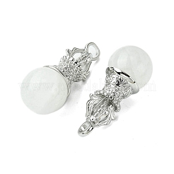 Natural Quartz Crystal Round Pendants&nbsp;G-C114-04P-18