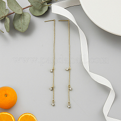 2 Pairs 2 Colors Clear Cubic Zirconia Ear Thread&nbsp;EJEW-GO0002-13
