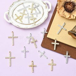 20Pcs 10 Styles Alloy Rhinestone Pendants&nbsp;ALRI-YW0001-38
