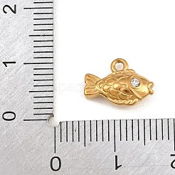 304 Stainless Steel with Crystal Rhinestone Charms&nbsp;SA-CBA8E58-05G