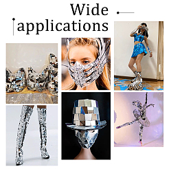 300pcs 3 style Rhombus Acrylic Mirror Sew on Rhinestone&nbsp;DIY-PH0013-84