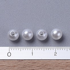 White Chunky Imitation Loose Acrylic Round Spacer Pearl Beads for Kids Jewelry&nbsp;X-PACR-5D-1