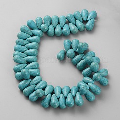Synthetic Turquoise Dyed Beads Strands&nbsp;G-WH0022-18C