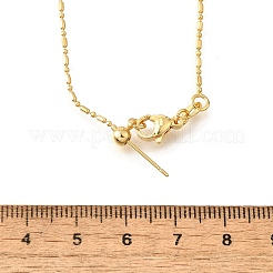 Brass Column Ball Chain Adjustable Slider Necklaces&nbsp;NJEW-E157-04G