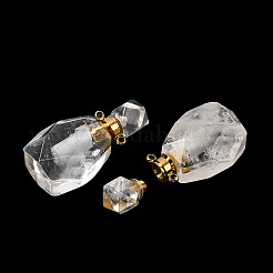 Natural Mixed Gemstone Perfume Bottle Pendants&nbsp;G-B149-02G