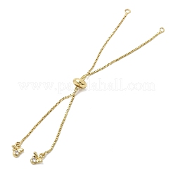 1MM Brass Box Chain Slider Bracelet Making&nbsp;MAK-K024-11G