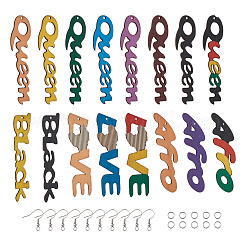 DIY Word Style Earring Making Kits&nbsp;DIY-TA0008-61