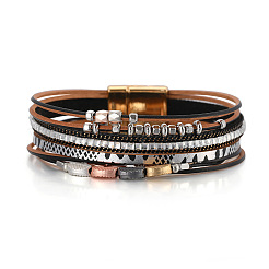 Bohemian Style Imitation Leather Multi-strand Bracelets for Women&nbsp;WG0F3C2-02