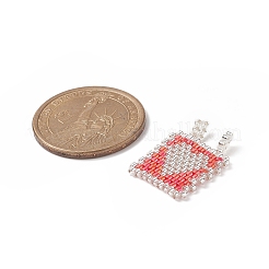2Pcs 2 Style Handmade Loom Pattern MIYUKI Seed Beads&nbsp;PALLOY-MZ00087