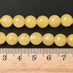 Natural Yellow Jade Bead Strands&nbsp;G-K121-01-8mm