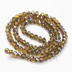 Electroplate Transparent Glass Beads Strands&nbsp;EGLA-A034-T3mm-R04