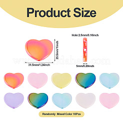 10Pcs UV Plating Opaque Acrylic Beads&nbsp;OACR-TA0001-11