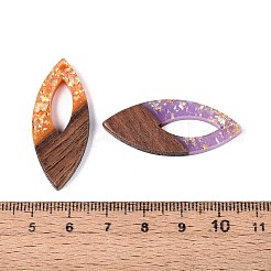 Opaque Resin and Walnut Wood Pendants&nbsp;RESI-T060-06M