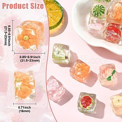 20Pcs 10 Styles Transparent Resin Cabochons&nbsp;RESI-CJ0005-43