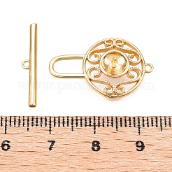 Brass Toggle Clasps&nbsp;KK-N254-141G