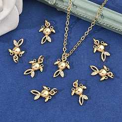 SHEGRACE Brass Cubic Zirconia Charms&nbsp;XGRQ3P512-586G