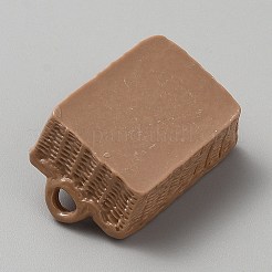 Resin Miniature Rectangle Basket Ornaments&nbsp;DIY-TAC0010-46A