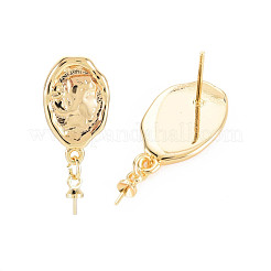 Rack Plating Brass Stud Earring Findings&nbsp;KK-N233-185