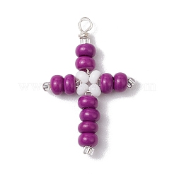 Glass Seed Beads Pendants&nbsp;PALLOY-MZ00379