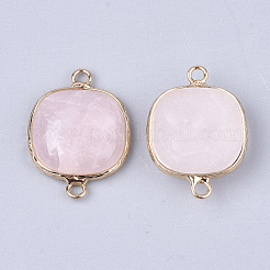 Natural Rose Quartz Links connectors&nbsp;G-S344-76