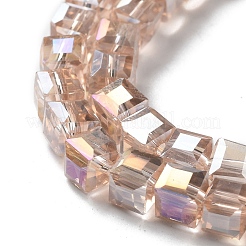 Electroplate Glass Beads Strands&nbsp;LS-EGLA-D018-6x6mm-75