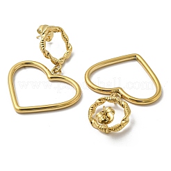 Ion Plating(IP) 304 Stainless Steel Dangle Stud Earrings&nbsp;EJEW-K269-11G