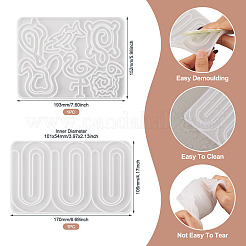 2Pcs 2 Styles Silicone Bookmark Molds&nbsp;DIY-TA0015-10