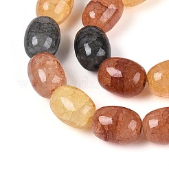 Baking Paint Crackle Glass Beads Strands&nbsp;DGLA-N019-01A-04