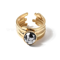 304 Stainless Steel Open Cuff Rings for Women&nbsp;RJEW-K258-17A-G