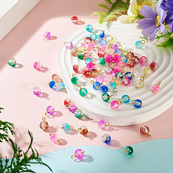90Pcs 9 Style Glass Pendants&nbsp;PALLOY-TAC0295