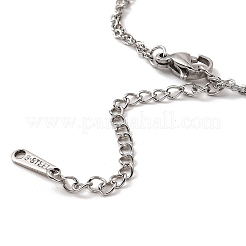 Non-Tarnish Mother's Day 304 Stainless Steel Ma Ma Multi-Strand Link Chains Bracelets for Women&nbsp;BJEW-Q335-01B-P