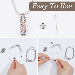 DIY Stainless Steel Pendant Necklaces Making Kits&nbsp;DIY-CN0003-75RG