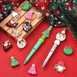 16Pcs 8 Style Christmas Silicone Beads&nbsp;SIL-SZ0001-08