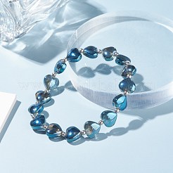 Bling Heart Glass Beads Stretch Bracelet for Women Girl&nbsp;BJEW-JB07249