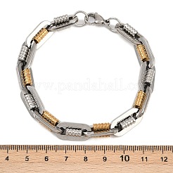 201 Stainless Steel Twisted Chain Bracelets for Women&nbsp;BJEW-B143-12GP