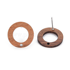 Walnut Wood Stud Earring&nbsp;X-MAK-N032-035