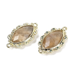 Natural Yellow Fluorite Faceted Horse Eye Links&nbsp;G-B126-02G-01