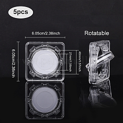 Acrylic with Plastic Coin Display Box&nbsp;ODIS-WH0010-12