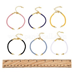 6Pcs 6 Colors Nylon Cords Bracelet Makings Fit for Connector Charms&nbsp;AJEW-FS0001-38