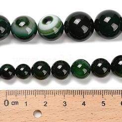 Natural Banded Agate Graduated Beads Strands&nbsp;G-P589-A01-01H