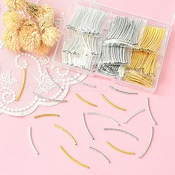 300Pcs 9 Styles Brass Tube Beads&nbsp;KK-YW0002-10